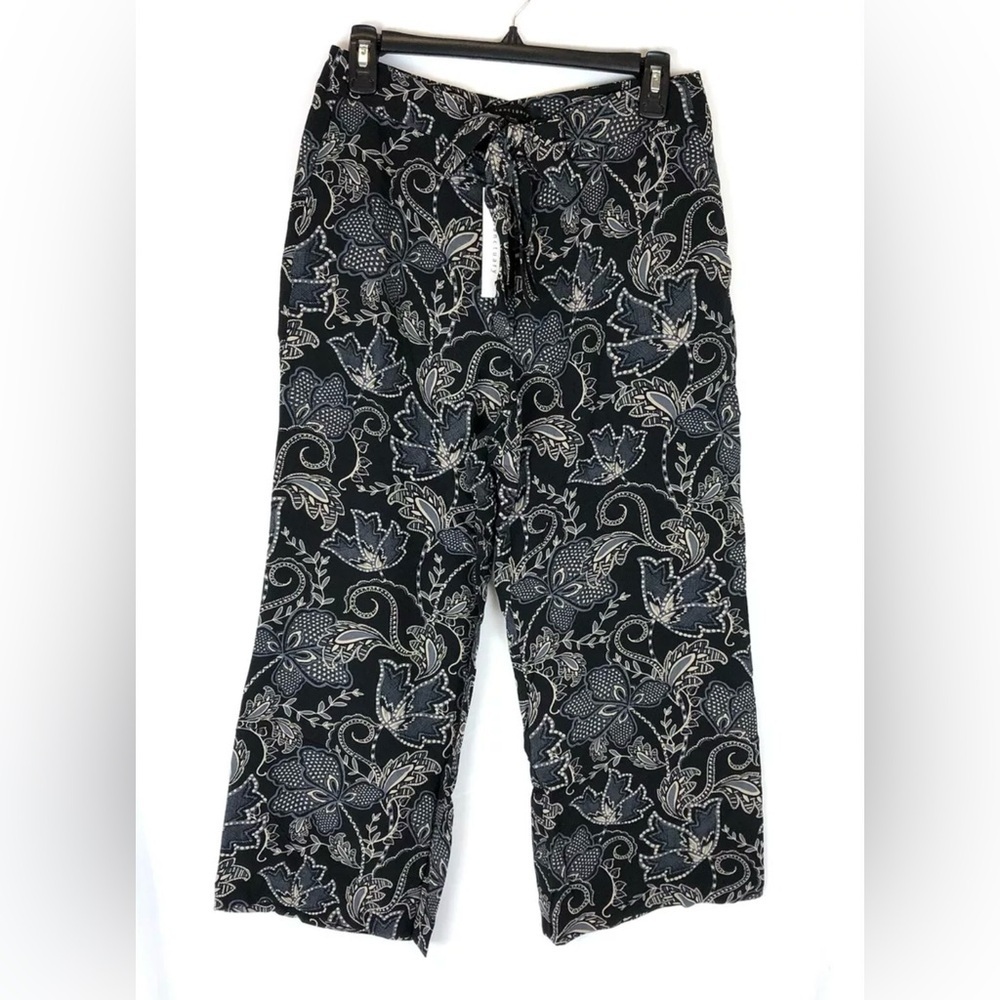 Sanctuary Women’s Cropped Black Floral Print Pants Size 27